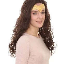 HPO Women's TV Movie Character Wig Dark Brown | Premium Breathable Capless Cap