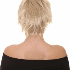 HPO Blonde Short Womens Wig | Natural Looking Halloween Wig | Premium Breathable Capless Cap