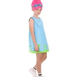 HPO Child's Trolls Dress Costume | Blue Cosplay Costume Kids
