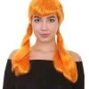 HPO Candy Girl Orange Womens Wig | Party Event Ready Cosplay Halloween Wig | Premium Breathable Capless Cap Women's