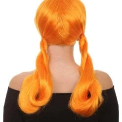HPO Candy Girl Orange Womens Wig | Party Event Ready Cosplay Halloween Wig | Premium Breathable Capless Cap Women's
