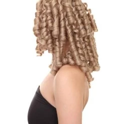 HPO Womens Colonial Lady Blonde Wig | Historical Character Cosplay Halloween Wig | Premium Breathable Capless Cap