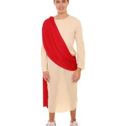 HPO Adult Men's Jesus Religious Costume | Red And Beige Cosplay Costume