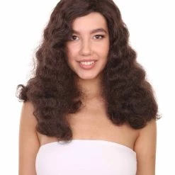 Adult Women's 17" Inch Medium Length Wavy Halloween Cosplay Euphoria Of Dating Terry Wig, Synthetic Soft Fiber Hair, Capless Cap Design For Comfort And Fit | HPO