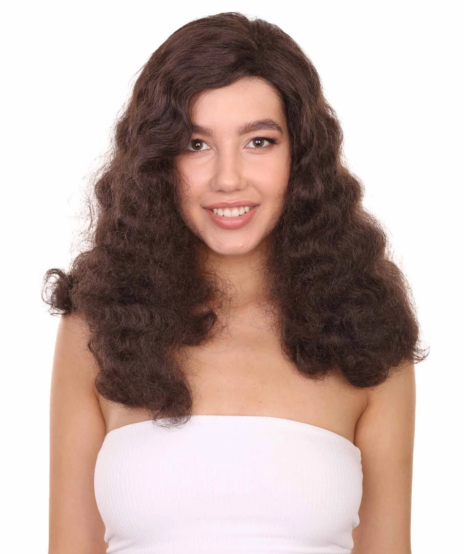 Adult Women's 17" Inch Medium Length Wavy Halloween Cosplay Euphoria Of Dating Terry Wig, Synthetic Soft Fiber Hair, Capless Cap Design For Comfort And Fit | HPO