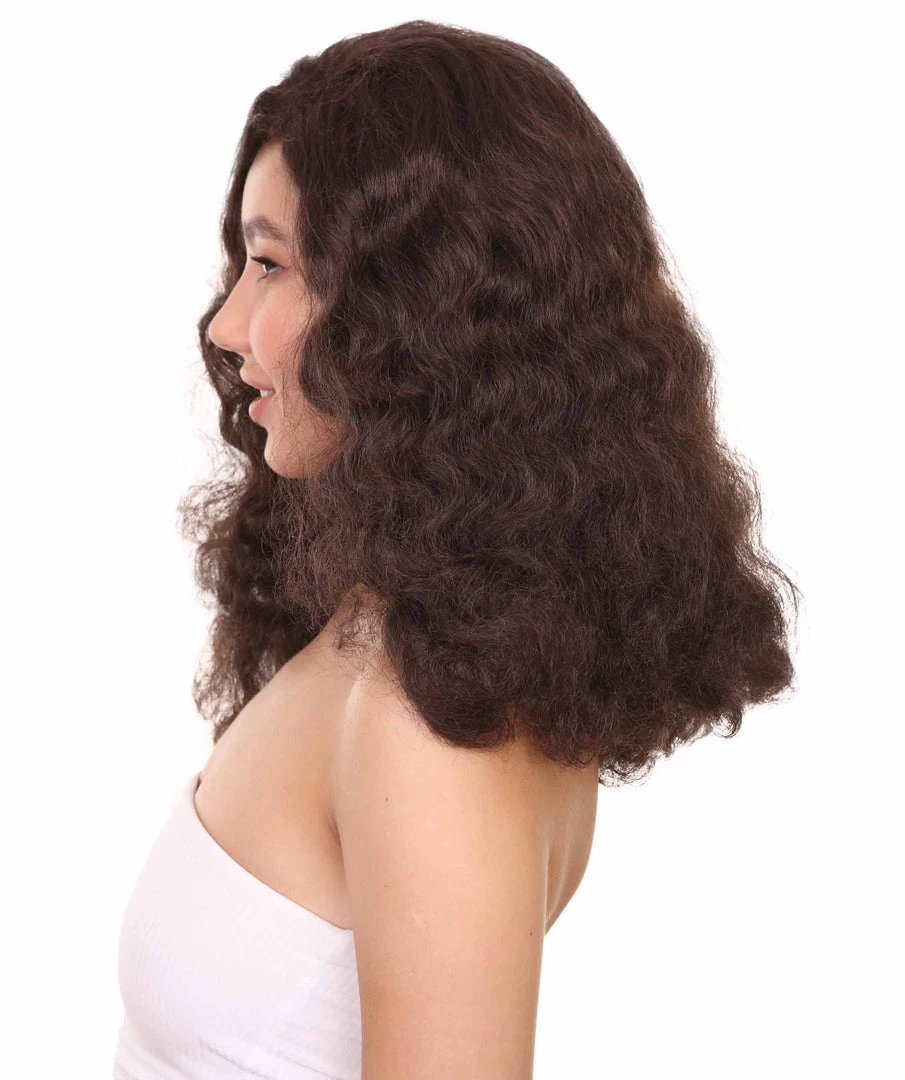 Adult Women's 17" Inch Medium Length Wavy Halloween Cosplay Euphoria Of Dating Terry Wig, Synthetic Soft Fiber Hair, Capless Cap Design For Comfort And Fit | HPO