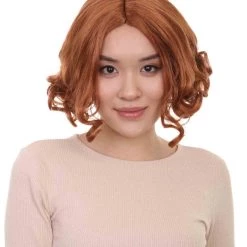 HPO Women's Womens Game Thief Wig | Brown Sexy Cosplay Party Halloween Wig | Premium Breathable Capless Cap