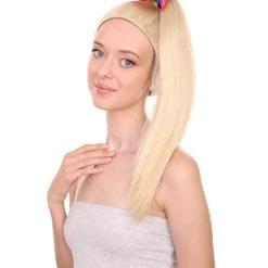Adult Women's 19" Inch Long Length Halloween Cosplay Spunky American Actress Costume Wig, Synthetic Soft Fiber Hair, Perfect For Your Next Party Or Holiday Event | HPO