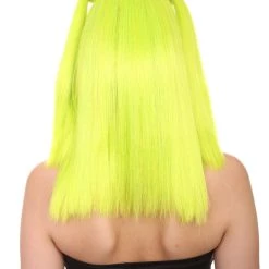 HPO Lime Twist Womens Wig | Yellow Green Crazy Hair Long Wig | Premium Breathable Capless Cap