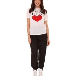 HPO Adult Women's Valentine's Day Matching Couple T-Shirt | White Cosplay Costume