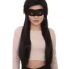 HPO Women's Womens Superwoman 25' Wig | Violet Parr Black Wig With Mask Set | TV/Movie Wigs | Premium Breathable Capless Cap
