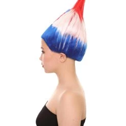 FLAGWIGS Women's Flag Troll Wigs | Croatia | Patriotic Character Cosplay Halloween Wigs | Premium Breathable Capless Cap