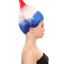 FLAGWIGS Women's Flag Troll Wigs | Croatia | Patriotic Character Cosplay Halloween Wigs | Premium Breathable Capless Cap