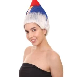 FLAGWIGS Serbia Flag Sport Troll Wig | National Pride Wig | Premium Breathable Capless Cap Women's