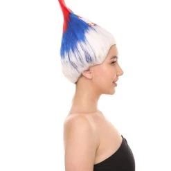 FLAGWIGS Serbia Flag Sport Troll Wig | National Pride Wig | Premium Breathable Capless Cap Women's
