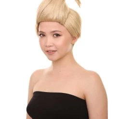 HPO Women's Womens Superhero Captain Wig | Blonde TV/Movie Wigs | Premium Breathable Capless Cap