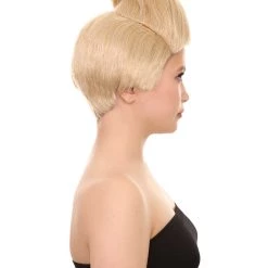 HPO Women's Womens Superhero Captain Wig | Blonde TV/Movie Wigs | Premium Breathable Capless Cap