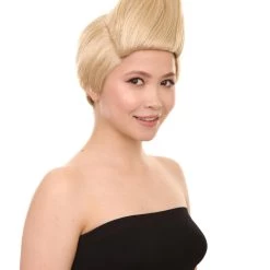 HPO Women's Womens Superhero Captain Wig | Blonde TV/Movie Wigs | Premium Breathable Capless Cap