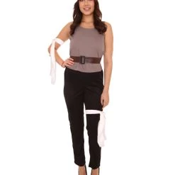 HPO Adult Women's New Tomb Raider Lara Croft Costume | Brunette And Black Cosplay Costume