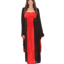 HPO Adult Women's Temptress Vampire Costume | Black & Red Halloween Costume