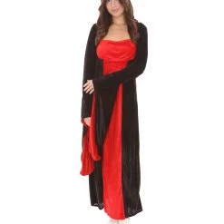 HPO Adult Women's Temptress Vampire Costume | Black & Red Halloween Costume