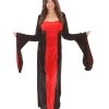 HPO Adult Women's Temptress Vampire Costume | Black & Red Halloween Costume