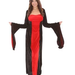 HPO Adult Women's Temptress Vampire Costume | Black & Red Halloween Costume