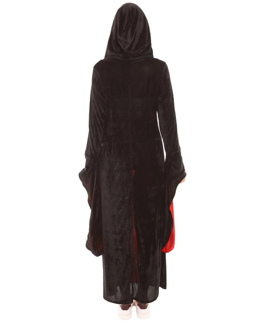 HPO Adult Women's Temptress Vampire Costume | Black & Red Halloween Costume