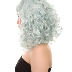 HPO Lt Blue Anime Cosplay Womens Wig | Fancy Party Event Ready Halloween Wig | Premium Breathable Capless Cap Men's