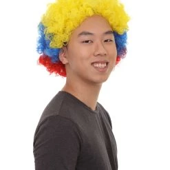 FLAGWIGS Ecuador Sport Afro Fun Wig | Red Blue Yellow Jumbo Wig SALE