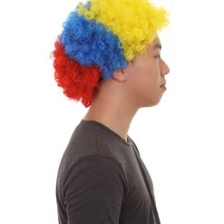 FLAGWIGS Ecuador Sport Afro Fun Wig | Red Blue Yellow Jumbo Wig SALE