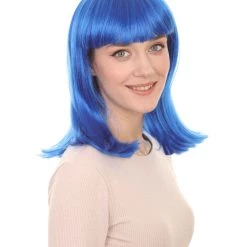 HPO Womens Bob Wig | Glamour Medium Bob Cosplay Halloween Wig | Premium Breathable Capless Cap
