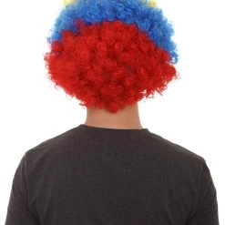 FLAGWIGS Ecuador Sport Afro Fun Wig | Red Blue Yellow Jumbo Wig SALE