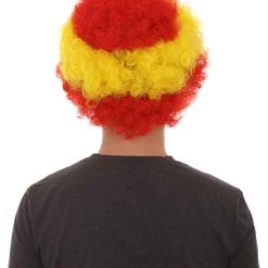 FLAGWIGS Sport Afro Fun Wig Collection | Jumbo Red Yellow Wig
