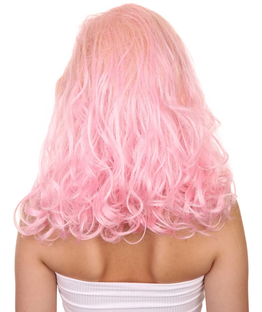 Adult Women's 17" Inch Medium Length Wavy Hollywood Glam Costume Wig, Synthetic Soft Fiber Costume Cosplay Hair | HPO