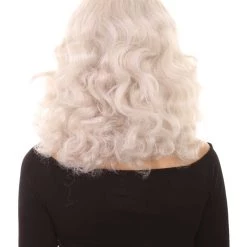 HPO Women's Womens Ice Witch Wig | White Scary Wigs | Premium Breathable Capless Cap
