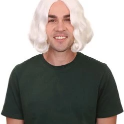 HPO Men's Founding Father Mens Wig | Political Halloween Wigs | Premium Breathable Capless Cap