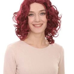 HPO Men's California Girl Curls Womens Wig Collections | Medium Glamour Cosplay Halloween Wig | Premium Breathable Capless Cap