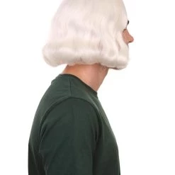 HPO Men's Founding Father Mens Wig | Political Halloween Wigs | Premium Breathable Capless Cap