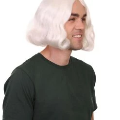 HPO Men's Founding Father Mens Wig | Political Halloween Wigs | Premium Breathable Capless Cap