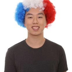 FLAGWIGS Sport Afro Fun Wig Collection | Jumbo Red Yellow Wig