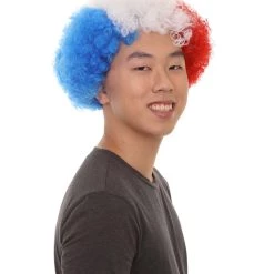 FLAGWIGS Sport Afro Fun Wig Collection | Jumbo Red Yellow Wig