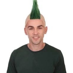 HPO Green Mohawk Mens Wig | Celebrity Cosplay Halloween Wig