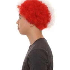 FLAGWIGS Sport Afro Fun Wig Collection | Jumbo Red Yellow Wig