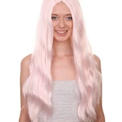 Adult Women's 26" Extra Long Length Wavy Halloween Electronic Pop Star Wig, Synthetic Soft Fiber Hair | HPO