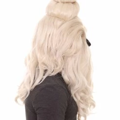 HPO Serpant Monk | Men's White Brown Straight Serpant Monk Cosplay Wig | Premium Breathable Capless Cap