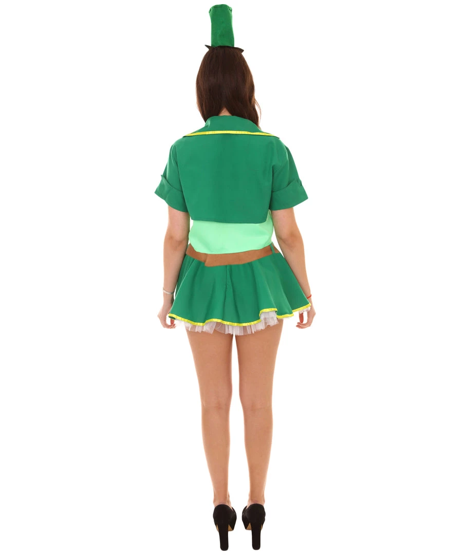 HPO Adult Women's Sexy Leprechaun Costume | Green Cosplay Costume