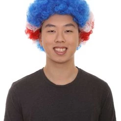 FLAGWIGS Costa Rica Sport Afro Fun Wig | Jumbo Cosplay Halloween Wig SALE