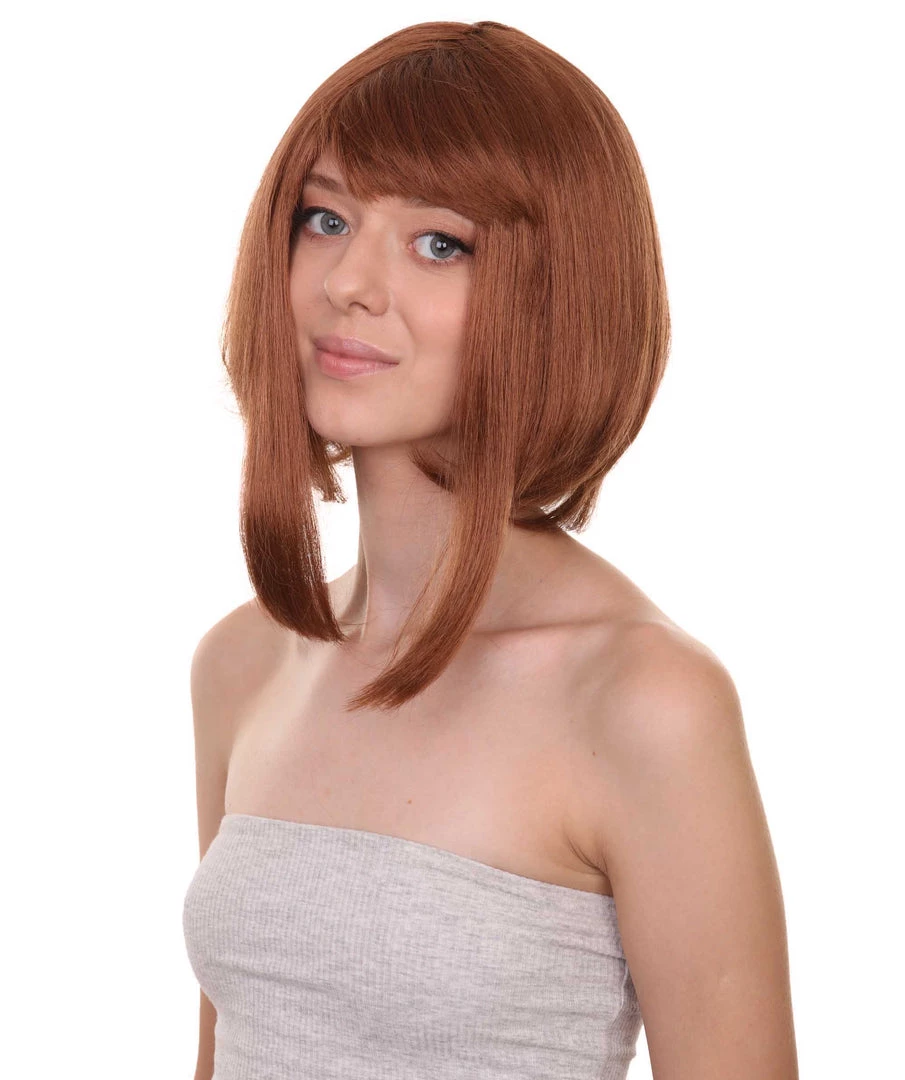 Adult Women's 14" Inch Medium Length Straight Halloween Cosplay Animated Pro Hero Costume Wig, Synthetic Soft Fiber Hair, Perfect For Your Next Conventiton And Group Anime Party! | HPO
