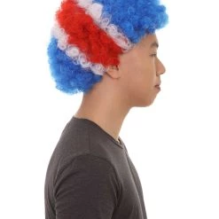 FLAGWIGS Costa Rica Sport Afro Fun Wig | Jumbo Cosplay Halloween Wig SALE
